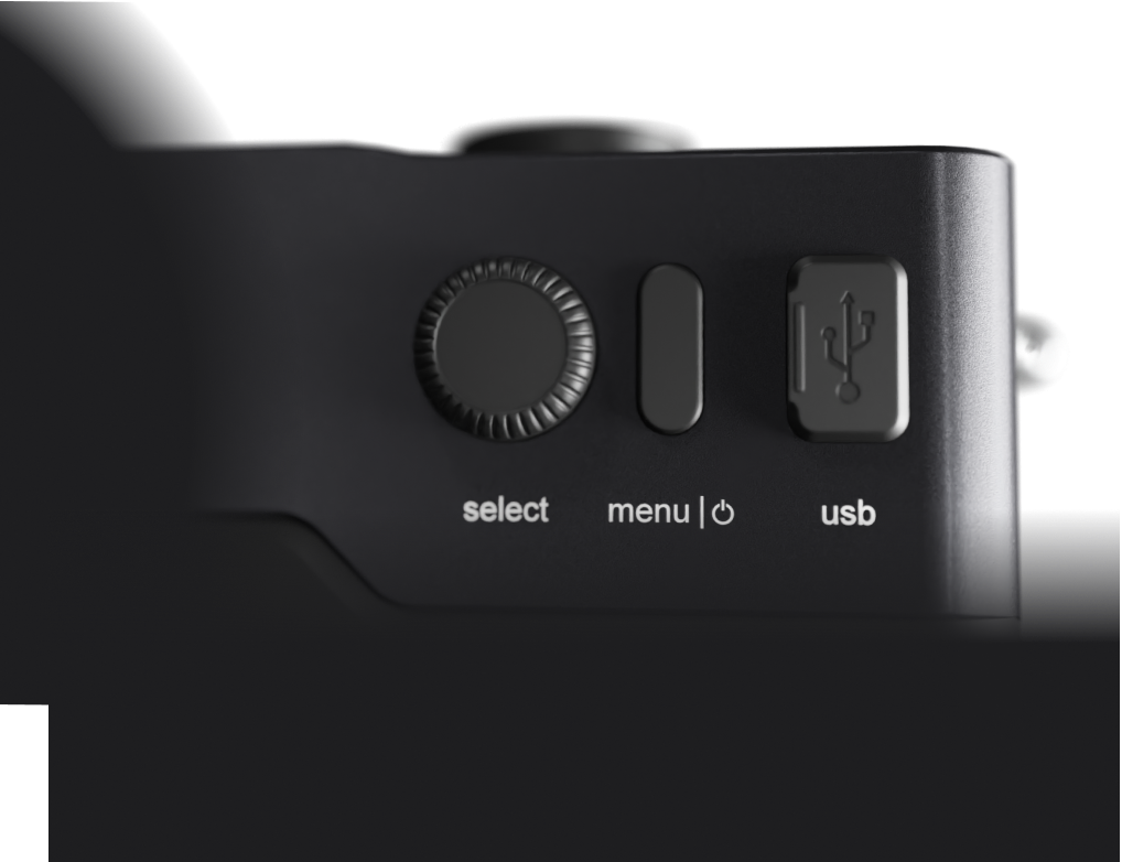 Pixii Camera controls and USB-C connector.