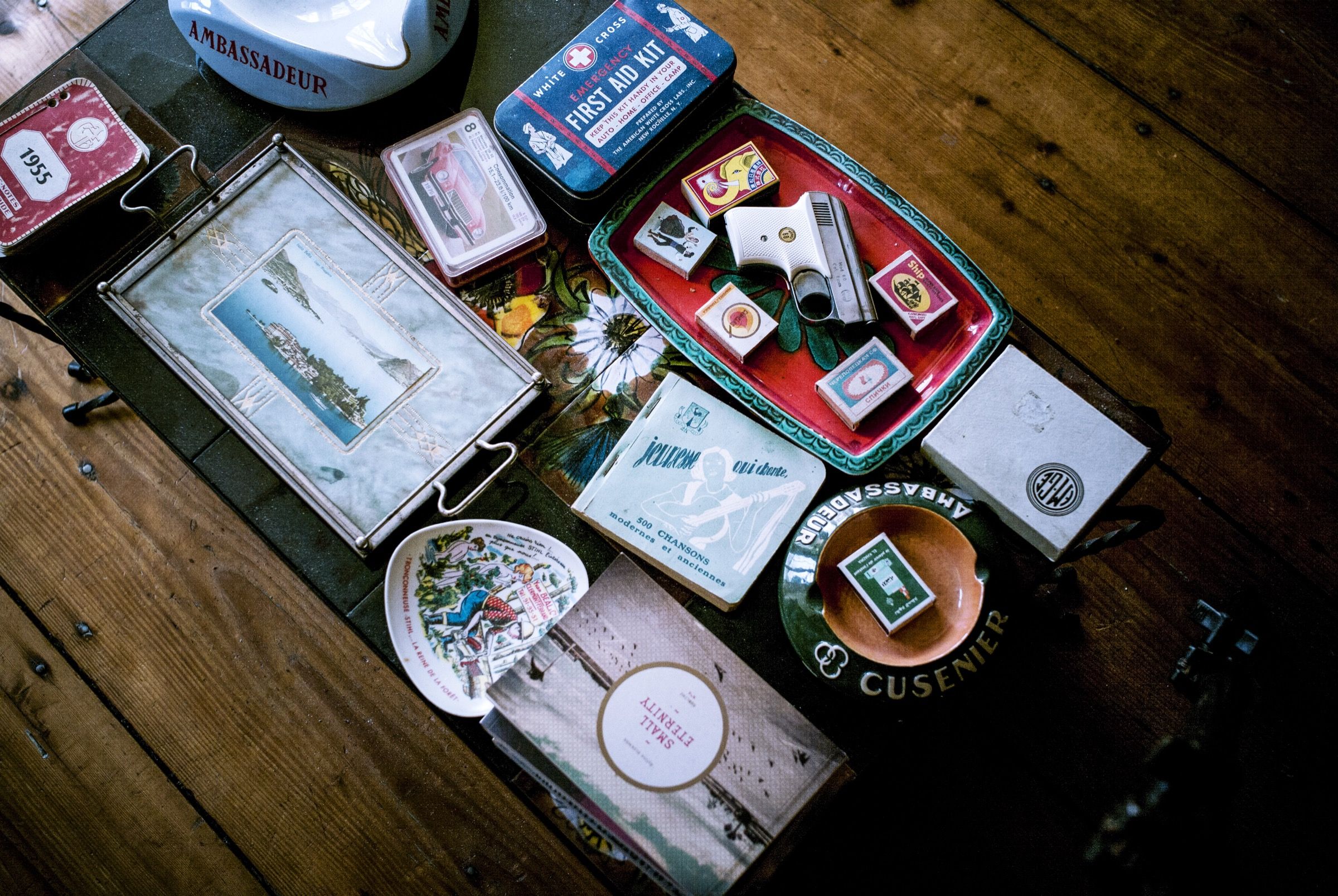 Still life of vintage objects — shot on Pixii
